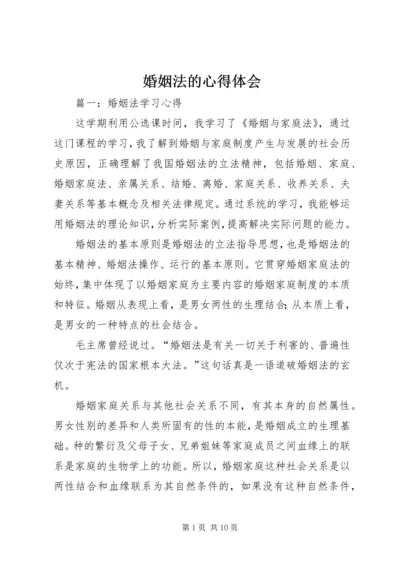 婚姻法的心得体会 (2).docx