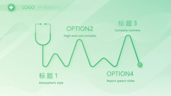 绿色医疗医药工作总结汇报动态PPT