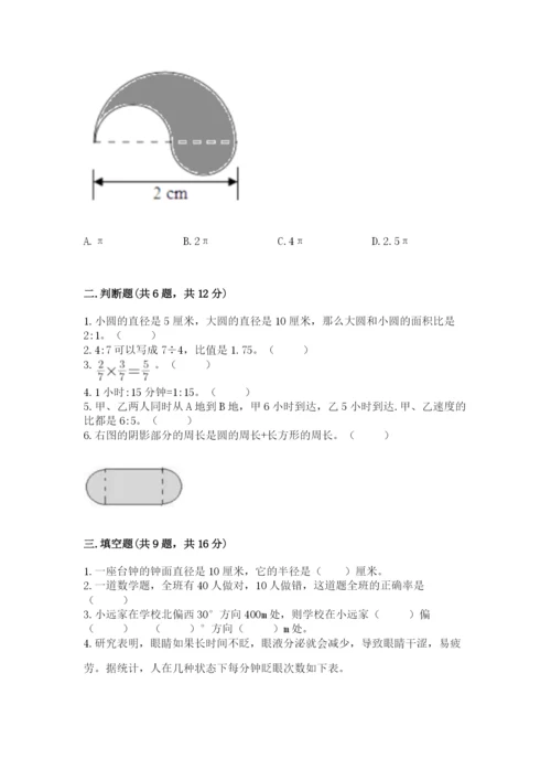 小学数学六年级上册期末考试试卷及完整答案【典优】.docx