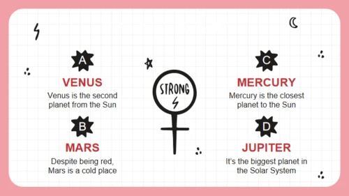 女孩力量卡通人物通用PPT模板