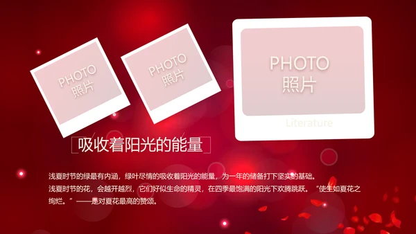 红色唯美梦幻生日快乐纪念册电子相册动态PPT模板