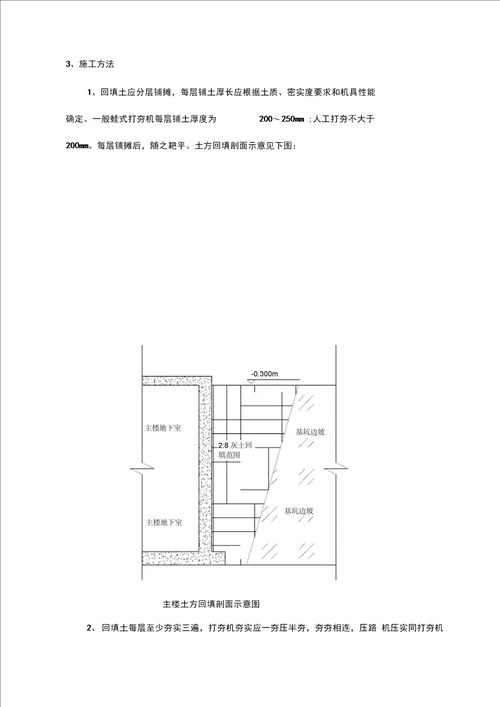 土方回填专项工程施工设计方案