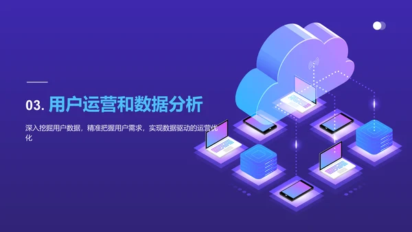 紫色创意网络运营经理岗位竞聘PPT模板