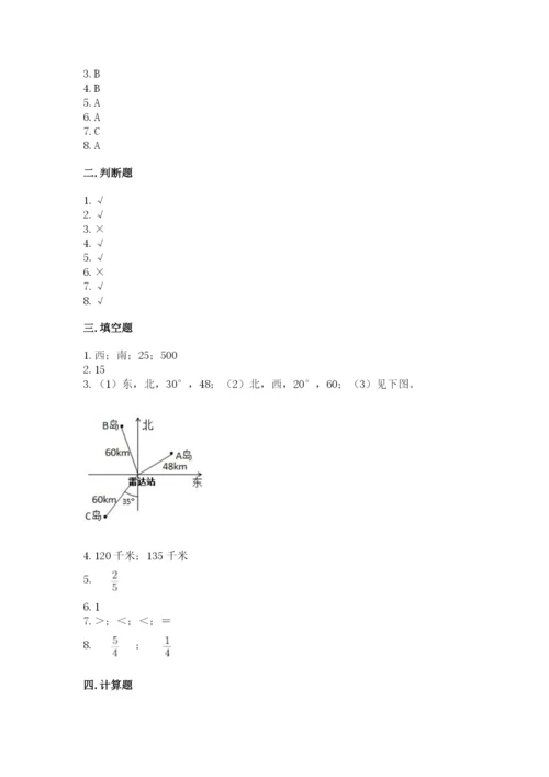 人教版六年级上册数学期中测试卷【易错题】.docx