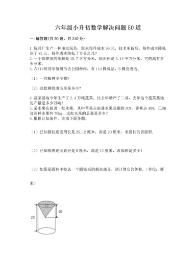 六年级小升初数学解决问题50道【典优】.docx