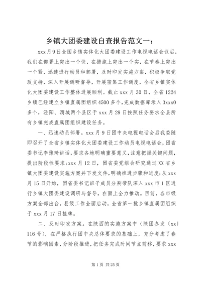 乡镇大团委建设自查报告范文一：.docx