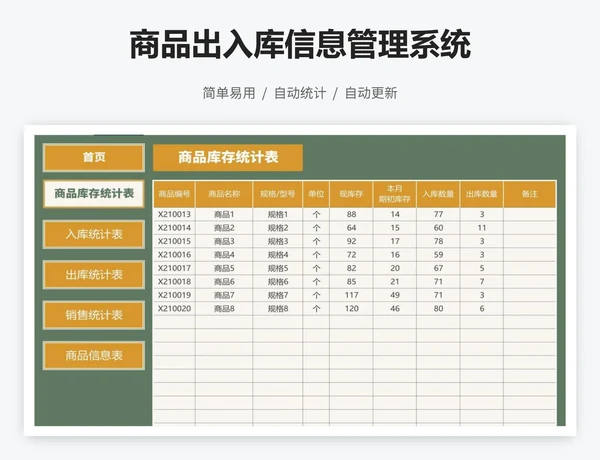 商品出入库信息管理系统