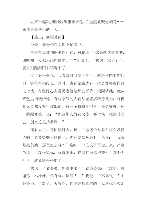 寒假见闻作文500字.docx