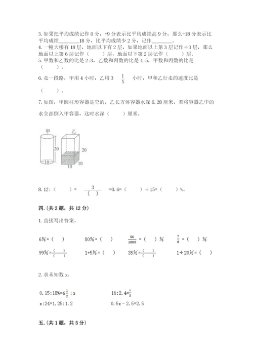 小学六年级升初中模拟试卷含答案【研优卷】.docx