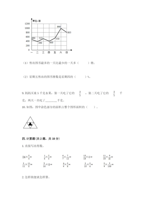 2022年人教版六年级上册数学期末测试卷精品.docx