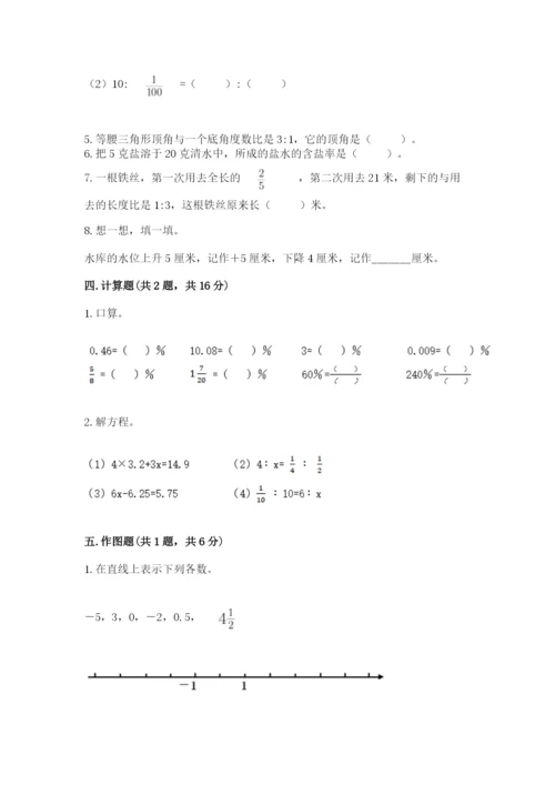 沧州市盐山县六年级下册数学期末测试卷及答案一套.docx