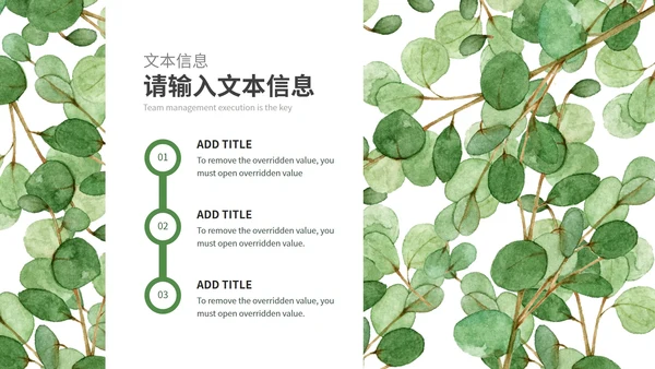 绿色水彩小清新植物暑假安全教育PPT模板
