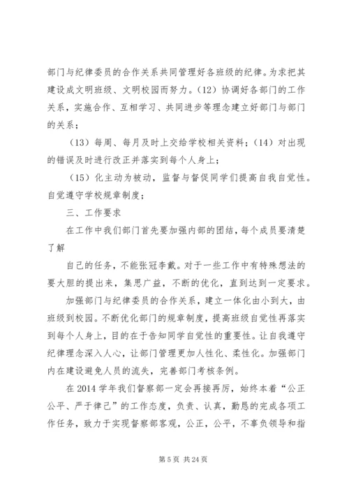 督察部工作计划.docx