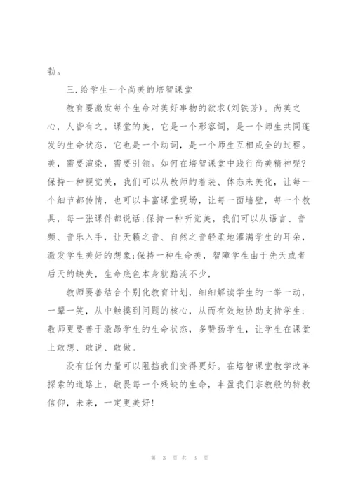 教育随笔：我们要给智障学生怎样的课堂-.docx