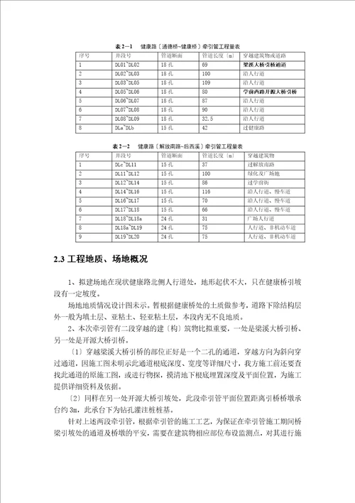 三阳变牵引管施工方案