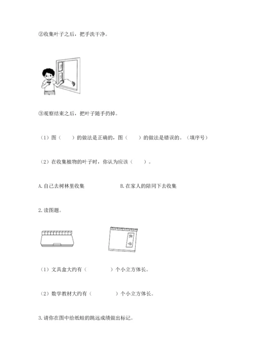 教科版一年级上册科学期末测试卷（巩固）word版.docx