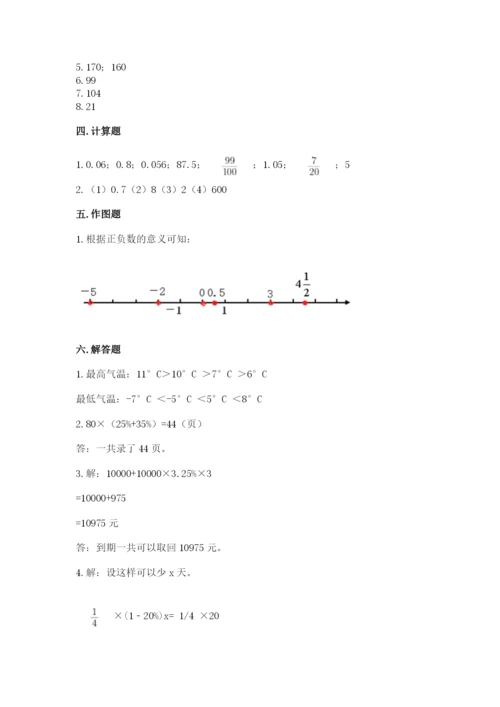 六年级下册数学期末测试卷及完整答案【名师系列】.docx