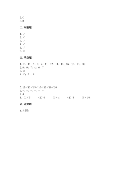 小学数学试卷一年级上册数学期末测试卷【考点精练】.docx