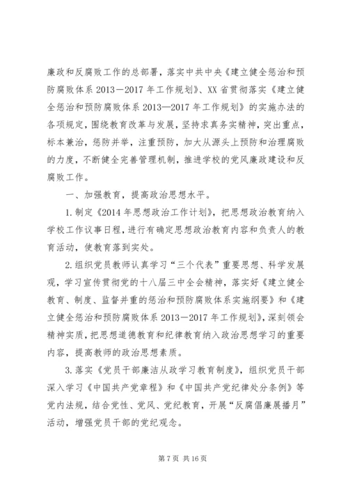 篇一：20XX年教育系统党风廉政建设工作要点.docx