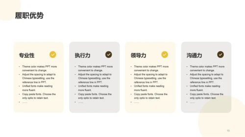 黄色创意竞聘述职PPT模板