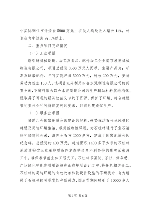 乡镇重点项目完成情况汇报_1.docx