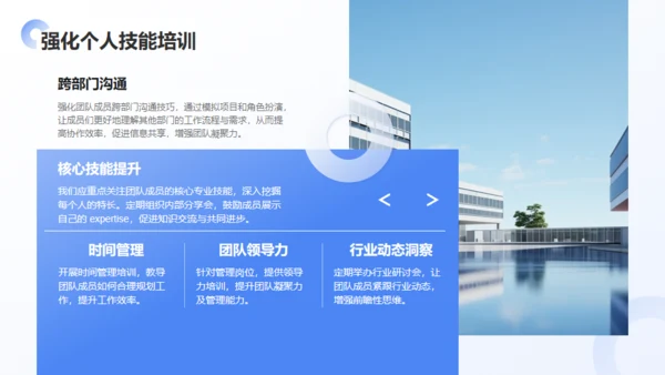 公司团队季度绩效回顾与优化建议通用PPT蓝色模板