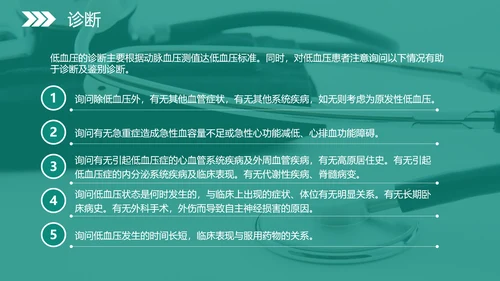 低血压健康知识科普PPT模板