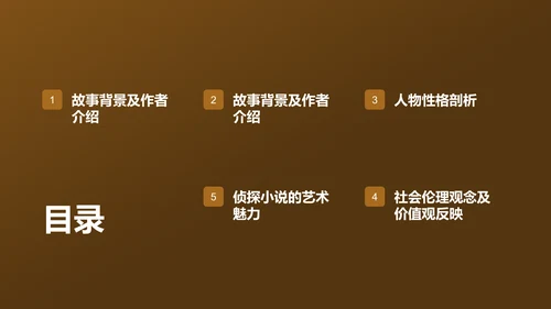 黄色《福尔斯探案集》读书笔记PPT模板