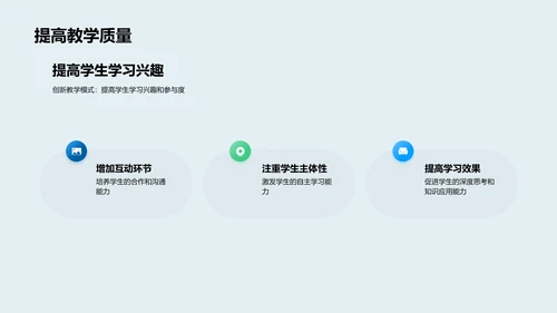 教学模式创新报告PPT模板