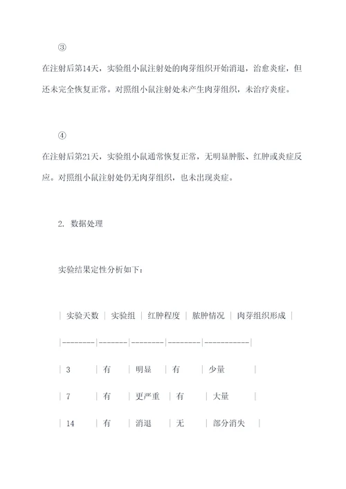 炎症与肉芽组织实验报告