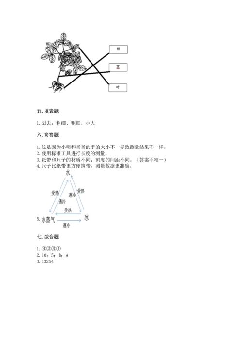 教科版一年级上册科学期末测试卷及答案解析.docx