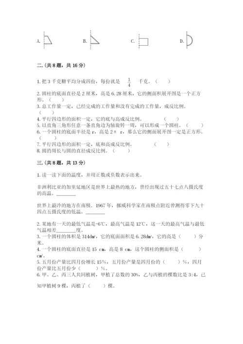 人教版数学小升初模拟试卷精品（考点梳理）.docx