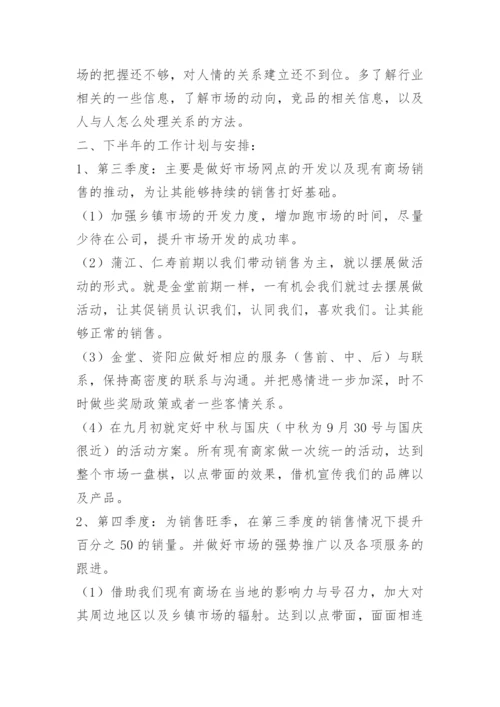 销售半年度总结及下半年计划.docx