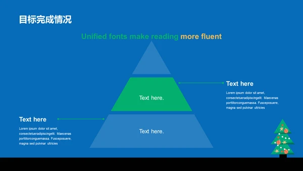 蓝绿色圣诞节工作总结PPT