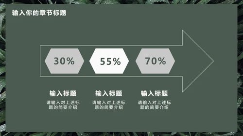 墨绿INS风小清新实景草地教学PPT模板