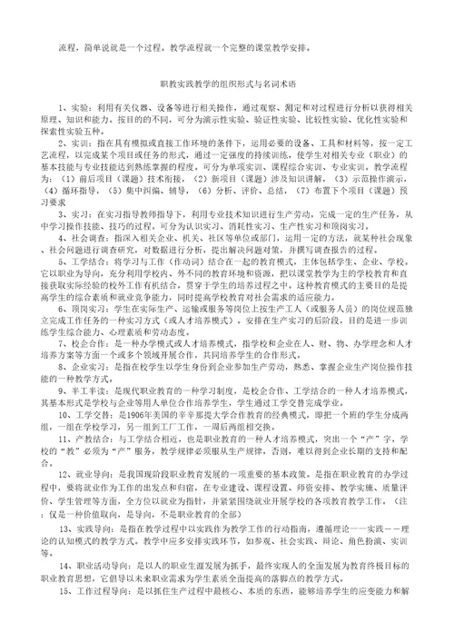 与职教相关的名词术语