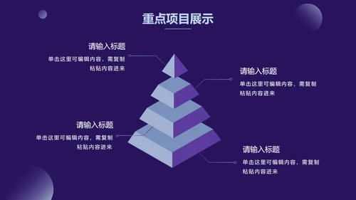 紫色渐变圆简约商务PPT模板