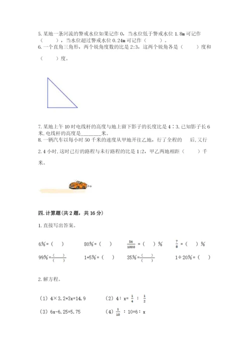 人教版六年级下册数学期末测试卷及参考答案（综合卷）.docx