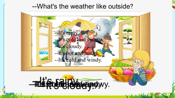 Unit 3  Weather Part B  Let’s talk & read &write 课