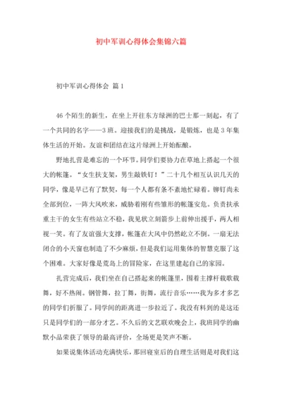 初中军训心得体会集锦六篇（二）.docx