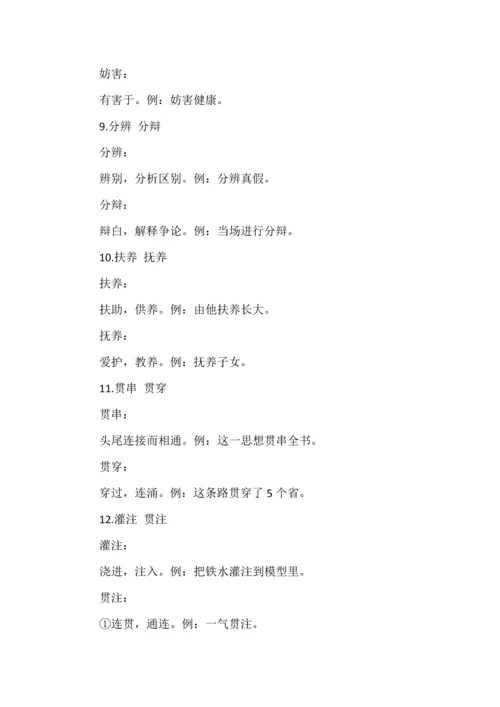 小学语文最容易混淆的50组常用词.docx