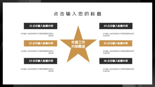 黑金色时尚大气年中总结通用PPT模板
