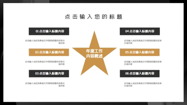 黑金色时尚大气年中总结通用PPT模板