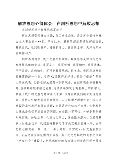 解放思想心得体会：在剖析思想中解放思想 (5).docx