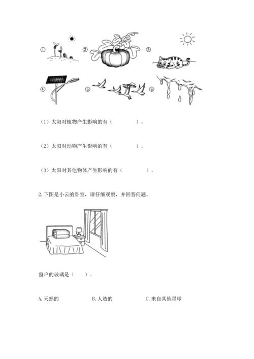 教科版二年级上册科学期末测试卷通用.docx