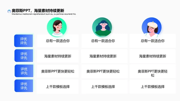 绿色插画扁平风评优评先PPT套装