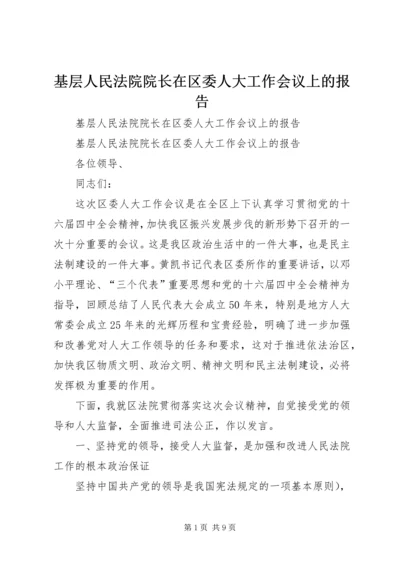 基层人民法院院长在区委人大工作会议上的报告 (2).docx