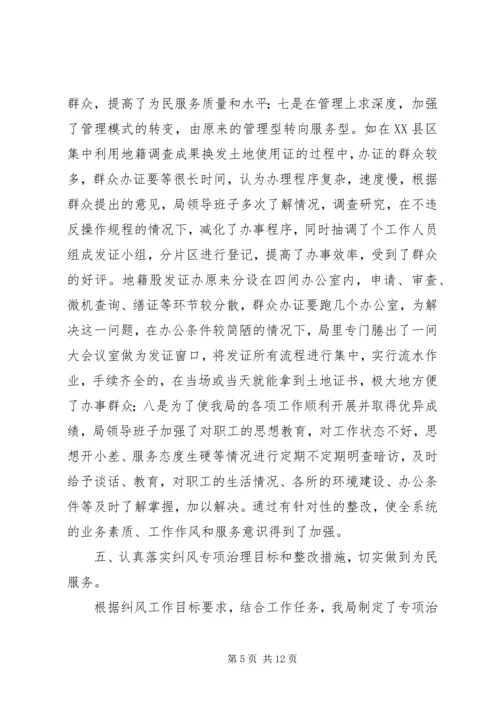 国土资源局纠风工作情况汇报 (4).docx