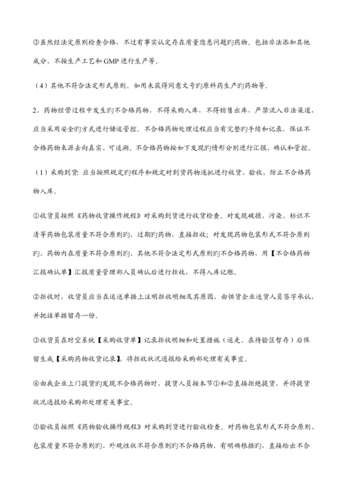 不合格药品处理操作规程.docx