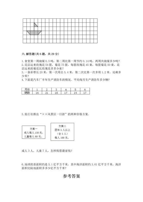 小学四年级下册数学期末测试卷及完整答案一套.docx